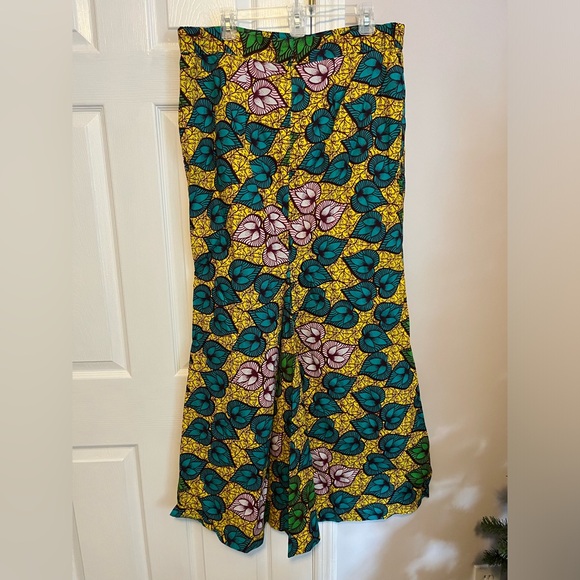 Women’s African Maxi Skirt Colorful Floral Pleated Back - Picture 3 of 11